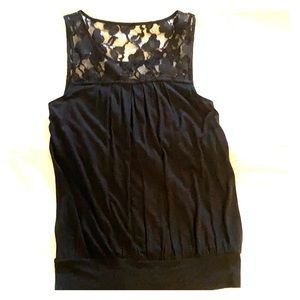Express black twist back cut out with lace detail